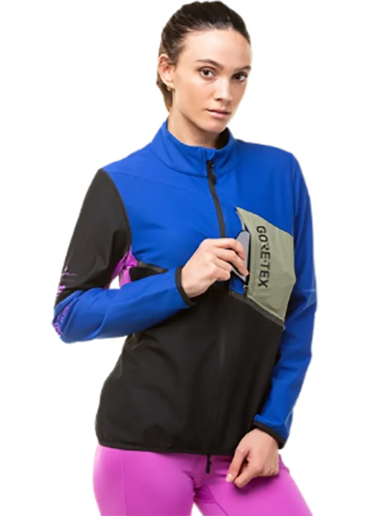 Ronhill Women's Tech Gore-Tex Windstopper Jacket Black/Cobalt-3